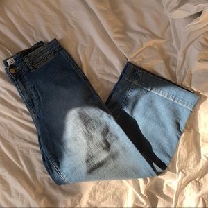 Gap high rise wide leg crop jean